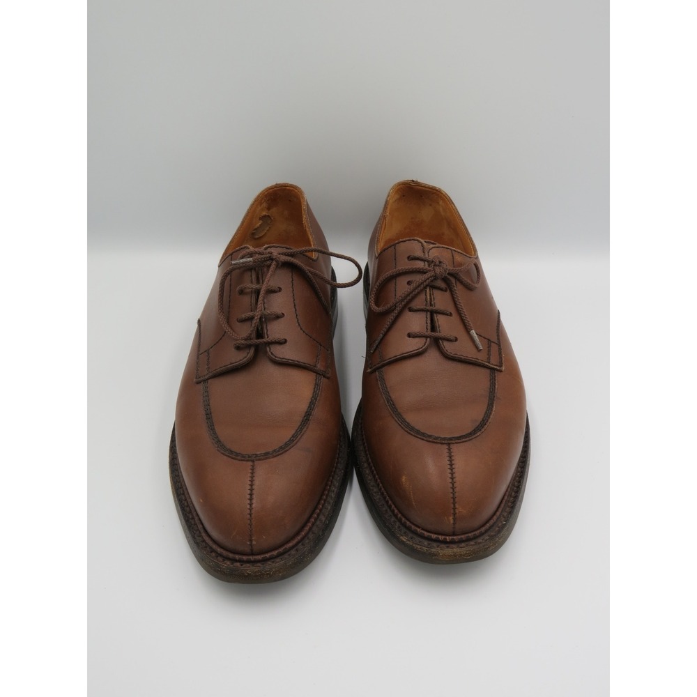 vintage J.M. Weston Brown Split Toe Derby Mens 9D French Leather Old Money